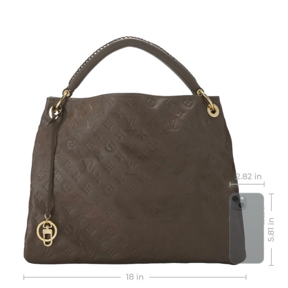 Louis Vuitton Brown Shoulder Bag with Gold Accents - Picture 4 of 14